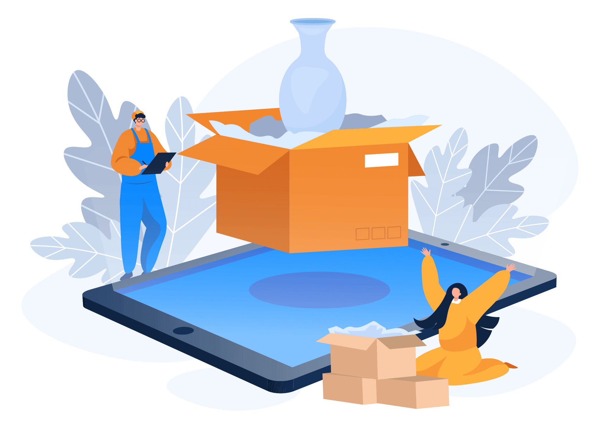 Warehouse workers with packages - Simpl Fulfillment
